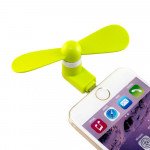 Wholesale iPhone Lighting Portable Cell Phone Mini Electric Cooling Fan (Black)